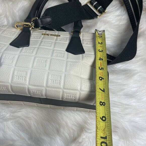 Steve Madden synthetic off white and black small Satchel/cross body bag . - Picture 7 of 12
